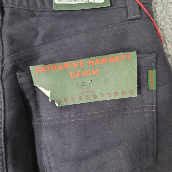 Katherine Hamnett Denim Vintage Jeans Womens 26 Black Cleo Straight High Italy - Picture 7 of 14